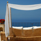 La terrazza dell'Hotel Marulivo di Pisciotta  [ clicca per ingrandire ]